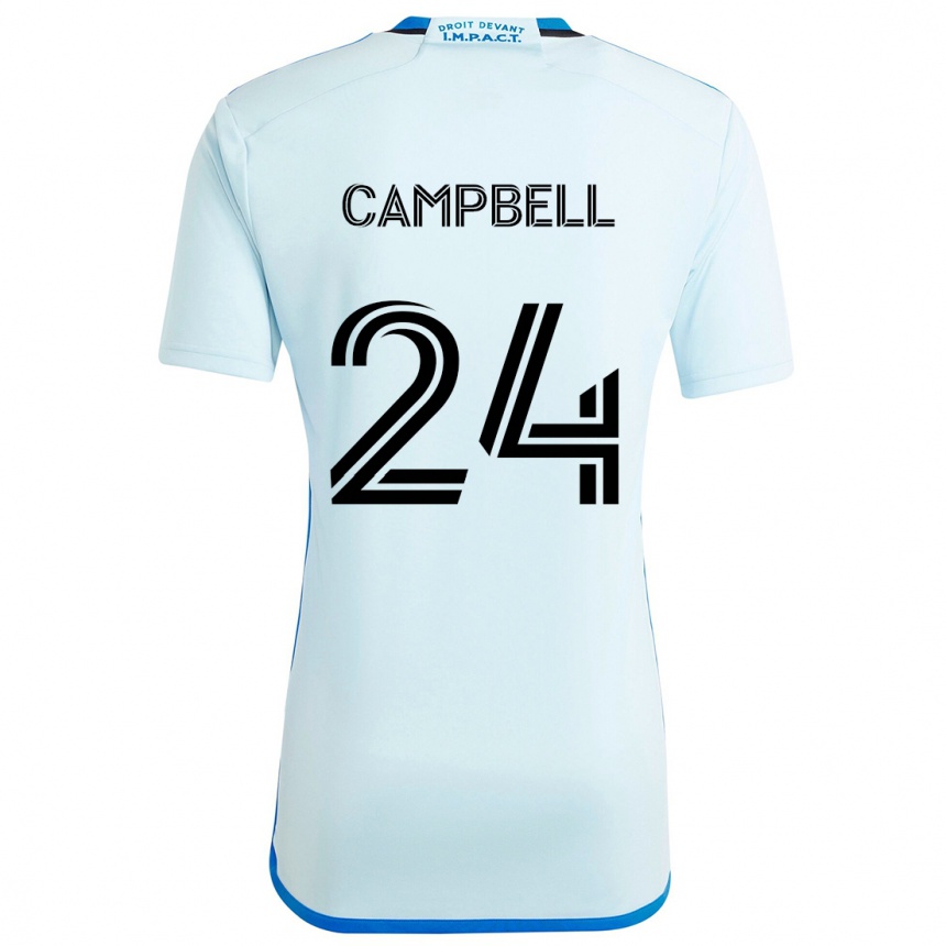 Femme Football Maillot George Campbell #24 Glace Bleue Tenues Extérieur 2024/25