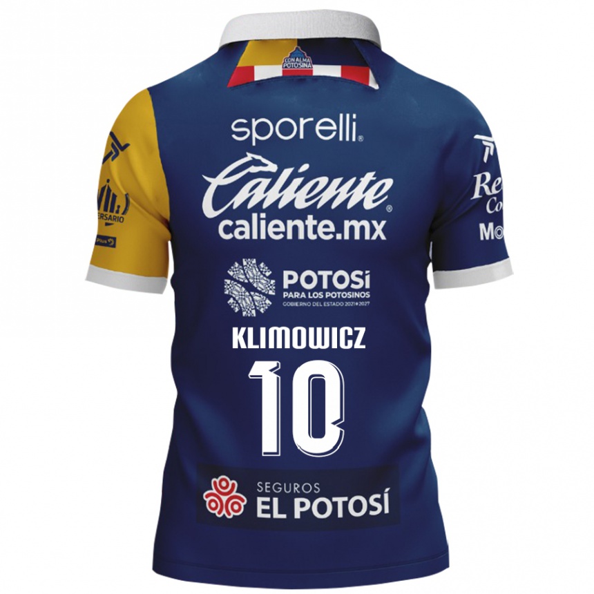 Femme Football Maillot Mateo Klimowicz #10 Bleu Jaune Tenues Extérieur 2024/25