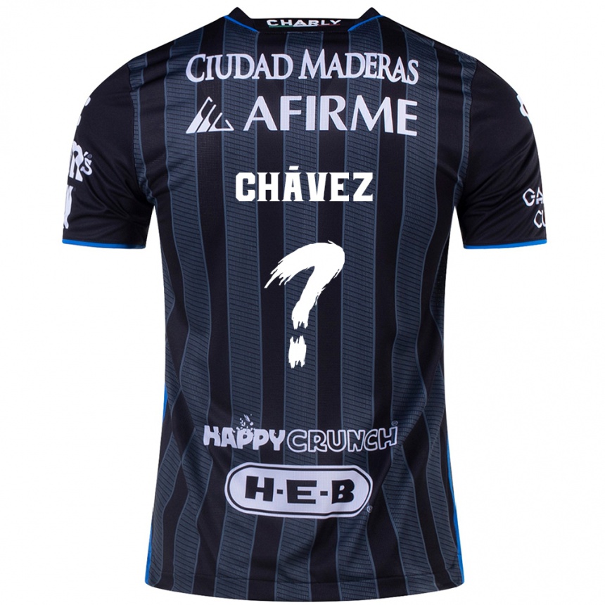 Femme Football Maillot Leonardo Chávez #0 Blanc Noir Tenues Extérieur 2024/25