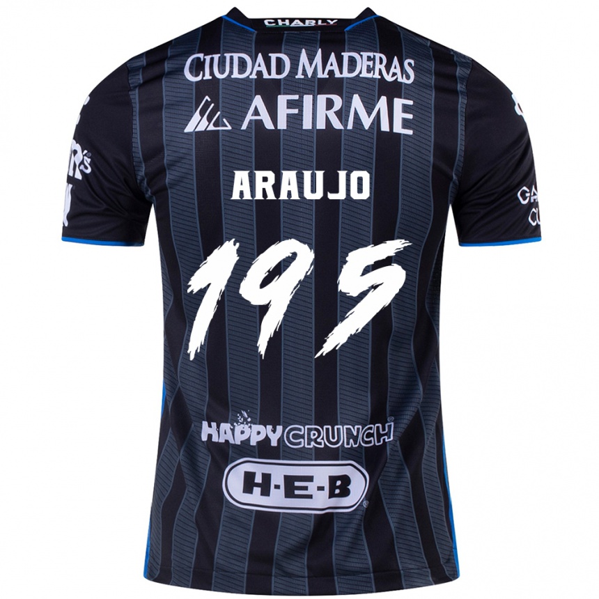 Femme Football Maillot Diego Araujo #195 Blanc Noir Tenues Extérieur 2024/25