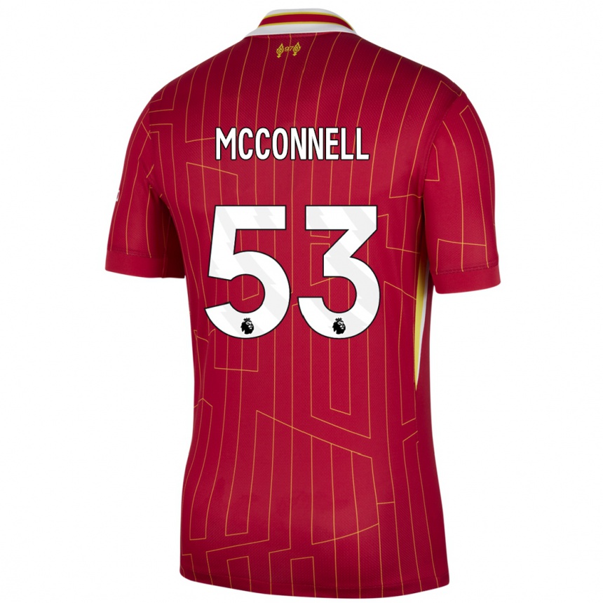 Enfant Football Maillot James Mcconnell #53 Rouge Jaune Blanc Tenues Domicile 2024/25