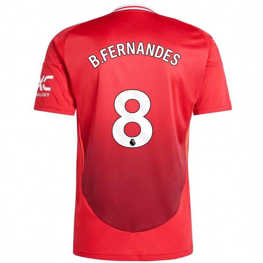 Enfant Football Maillot Bruno Fernandes #8 Rouge Vif Tenues Domicile 2024/25