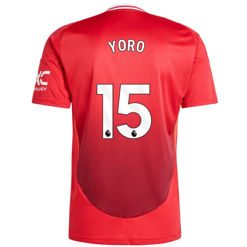 Enfant Football Maillot Leny Yoro #15 Rouge Vif Tenues Domicile 2024/25