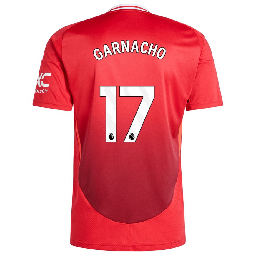 Enfant Football Maillot Alejandro Garnacho #17 Rouge Vif Tenues Domicile 2024/25