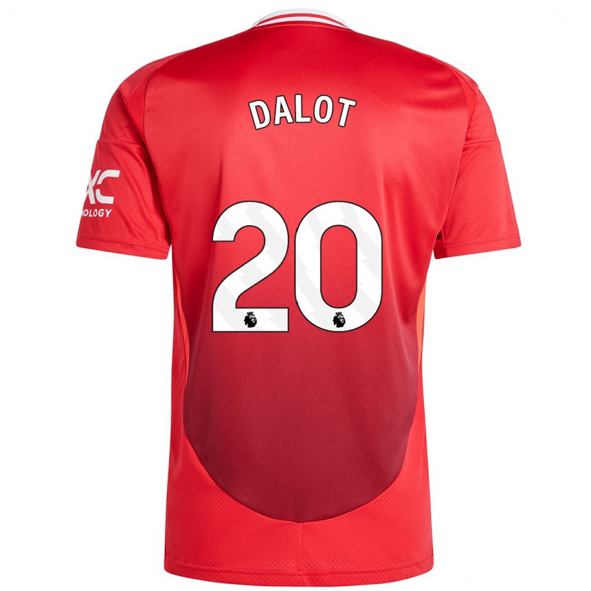 Enfant Football Maillot Diogo Dalot #20 Rouge Vif Tenues Domicile 2024/25