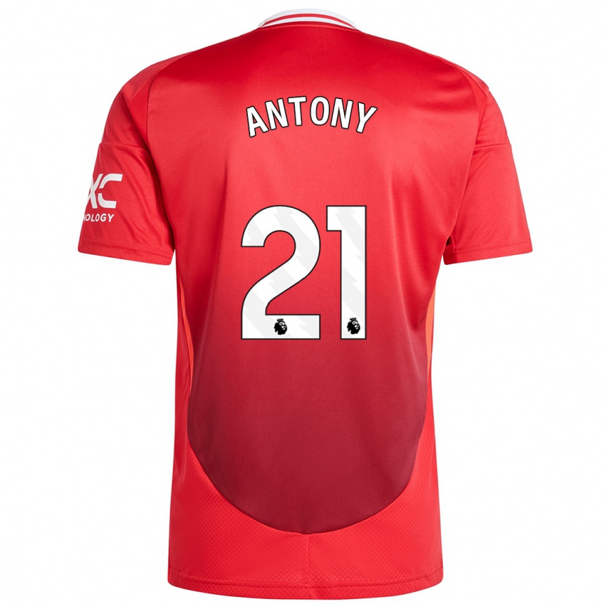 Enfant Football Maillot Antony #21 Rouge Vif Tenues Domicile 2024/25