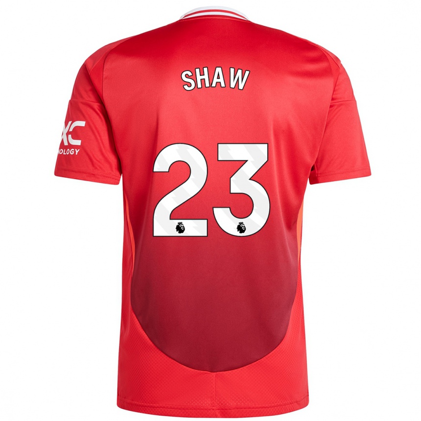 Enfant Football Maillot Luke Shaw #23 Rouge Vif Tenues Domicile 2024/25