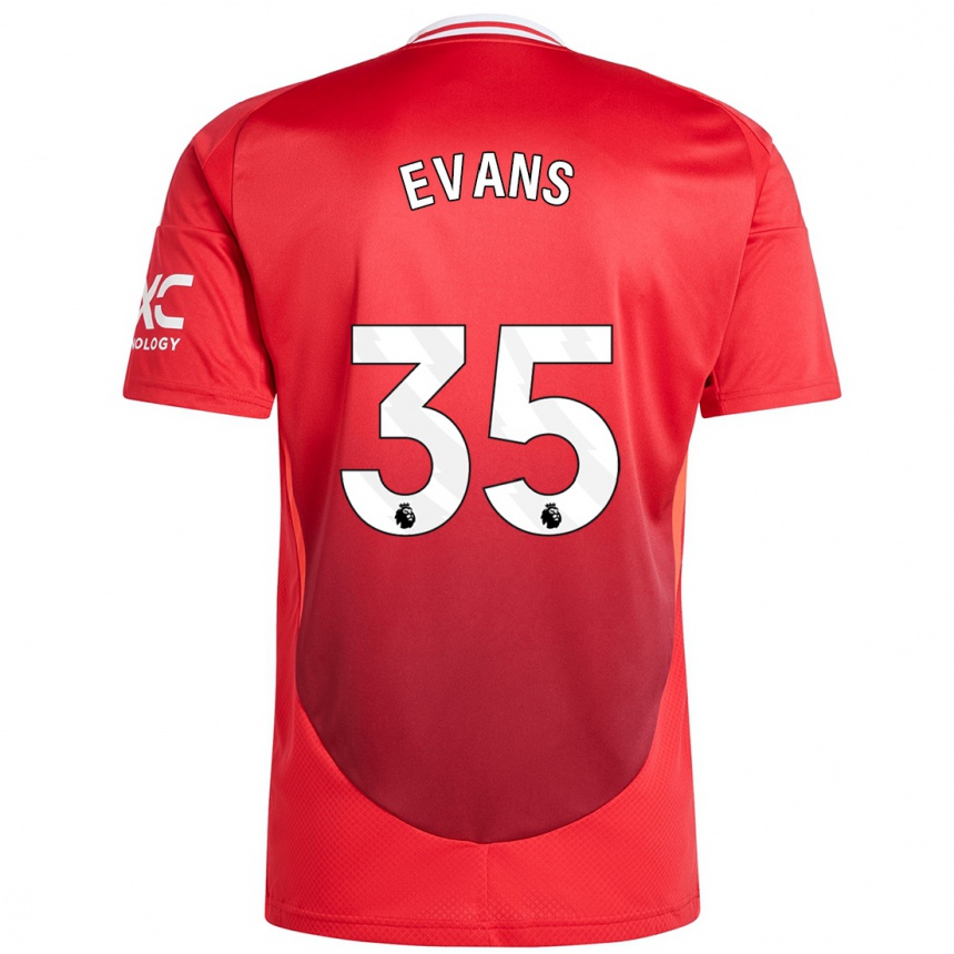 Enfant Football Maillot Jonny Evans #35 Rouge Vif Tenues Domicile 2024/25