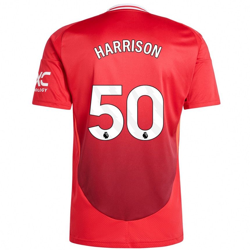 Enfant Football Maillot Elyh Harrison #50 Rouge Vif Tenues Domicile 2024/25