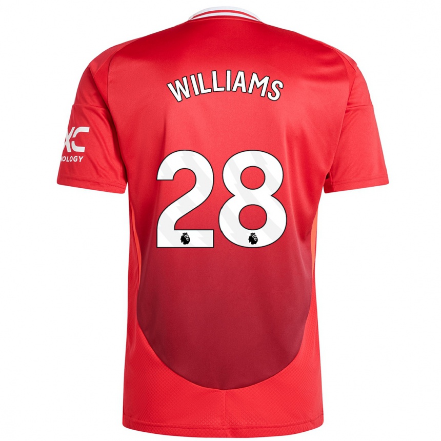 Enfant Football Maillot Rachel Williams #28 Rouge Vif Tenues Domicile 2024/25