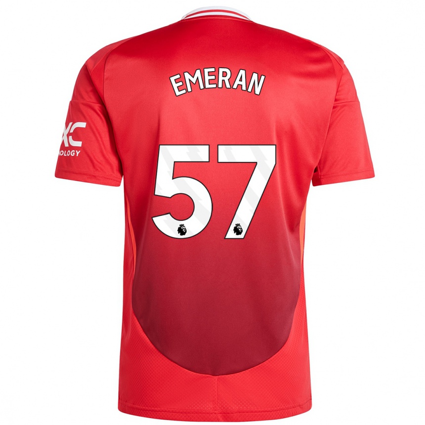 Enfant Football Maillot Noam Emeran #57 Rouge Vif Tenues Domicile 2024/25