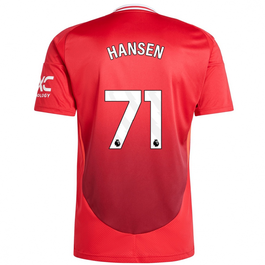 Enfant Football Maillot Isak Hansen-Aaroen #71 Rouge Vif Tenues Domicile 2024/25