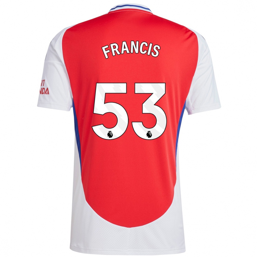 Enfant Football Maillot Jack Henry Francis #53 Rouge Blanc Tenues Domicile 2024/25