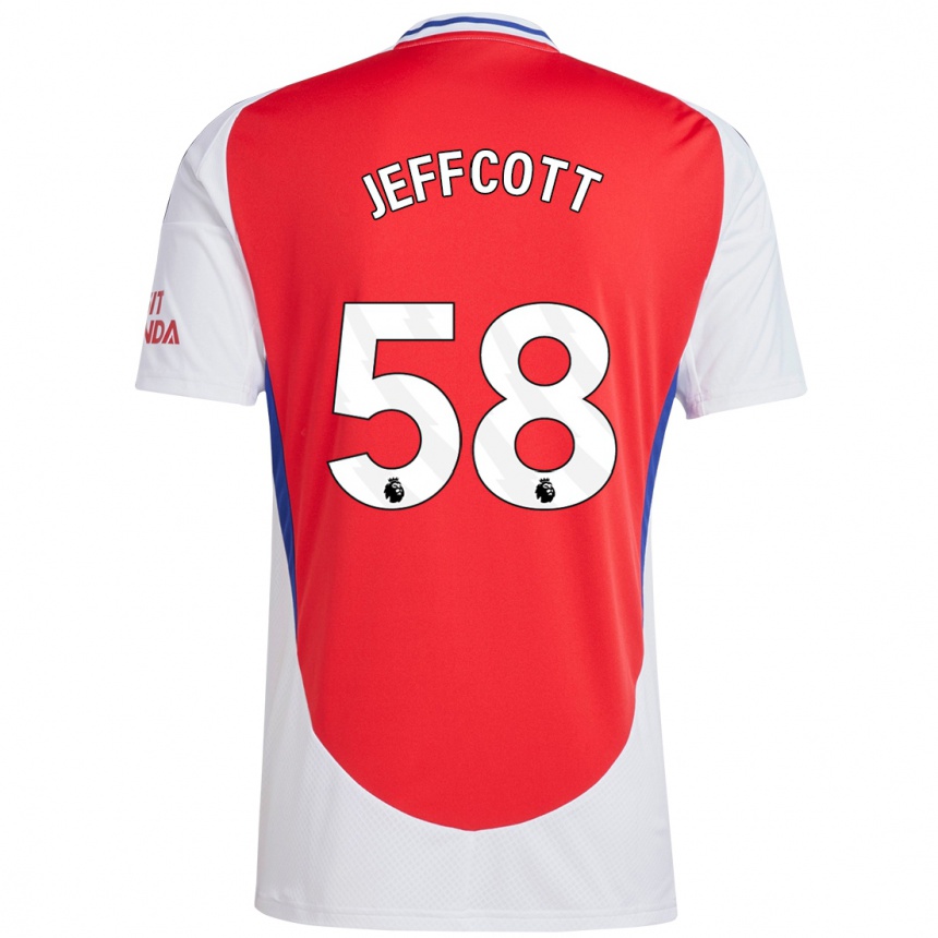 Enfant Football Maillot Henry Jeffcott #58 Rouge Blanc Tenues Domicile 2024/25