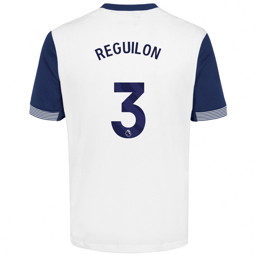 Enfant Football Maillot Sergio Reguilon #3 Blanc Bleu Tenues Domicile 2024/25