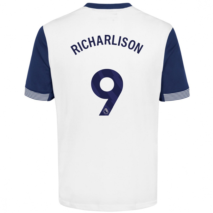 Enfant Football Maillot Richarlison #9 Blanc Bleu Tenues Domicile 2024/25