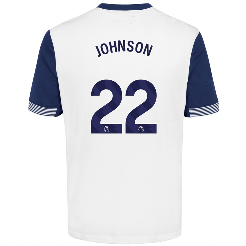 Enfant Football Maillot Brennan Johnson #22 Blanc Bleu Tenues Domicile 2024/25