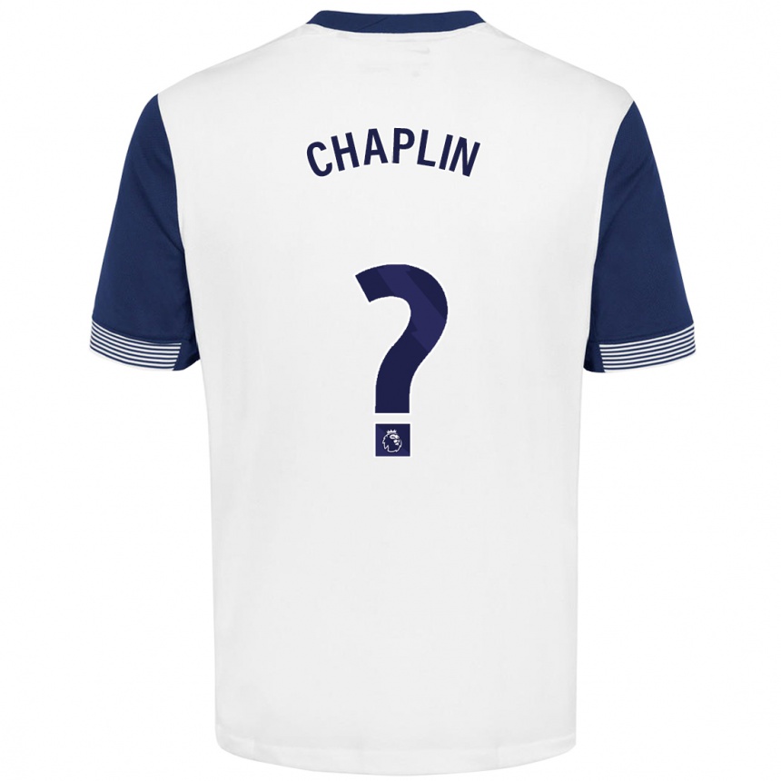 Enfant Football Maillot Archie Chaplin #0 Blanc Bleu Tenues Domicile 2024/25