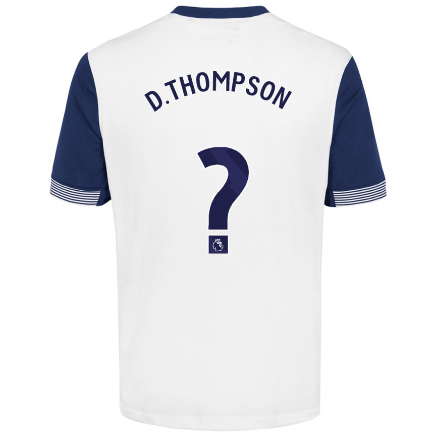 Enfant Football Maillot Dylan Thompson #0 Blanc Bleu Tenues Domicile 2024/25