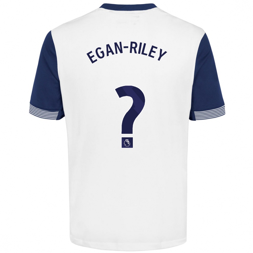 Enfant Football Maillot Roman Egan-Riley #0 Blanc Bleu Tenues Domicile 2024/25