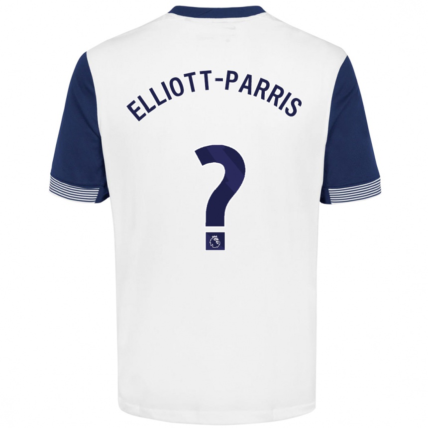 Enfant Football Maillot Reiss Elliott-Parris #0 Blanc Bleu Tenues Domicile 2024/25