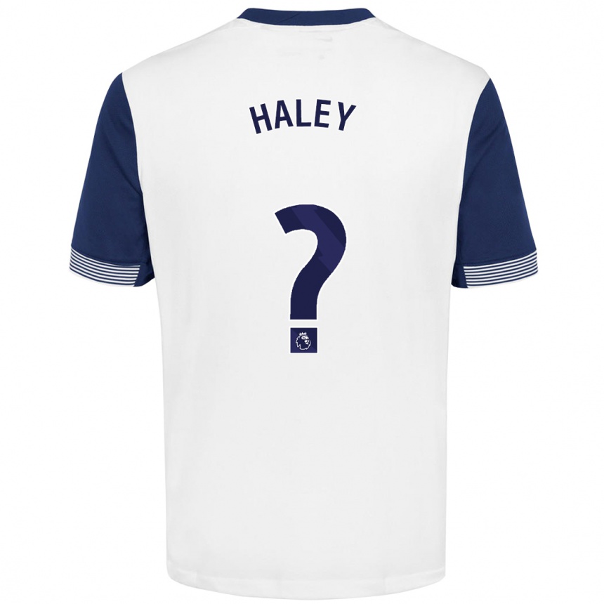 Enfant Football Maillot Micah Haley #0 Blanc Bleu Tenues Domicile 2024/25