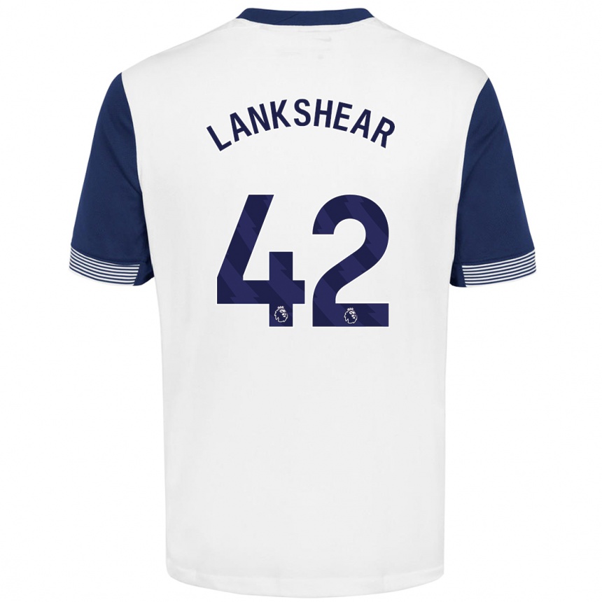 Enfant Football Maillot Will Lankshear #42 Blanc Bleu Tenues Domicile 2024/25