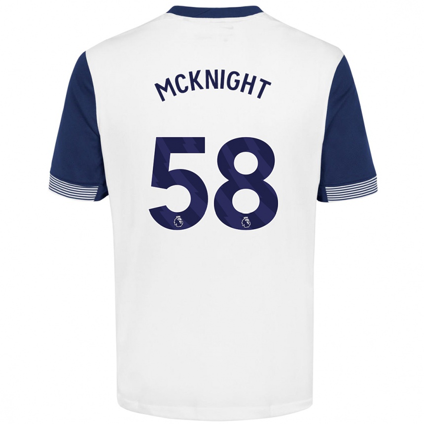 Enfant Football Maillot Maxwell Mcknight #58 Blanc Bleu Tenues Domicile 2024/25