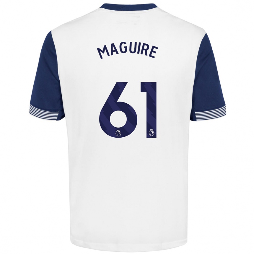 Enfant Football Maillot Aaron Maguire #61 Blanc Bleu Tenues Domicile 2024/25