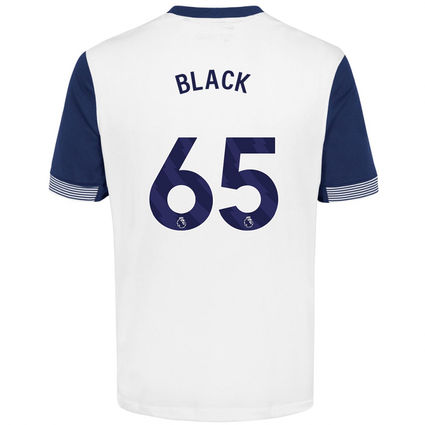 Enfant Football Maillot Leo Black #65 Blanc Bleu Tenues Domicile 2024/25