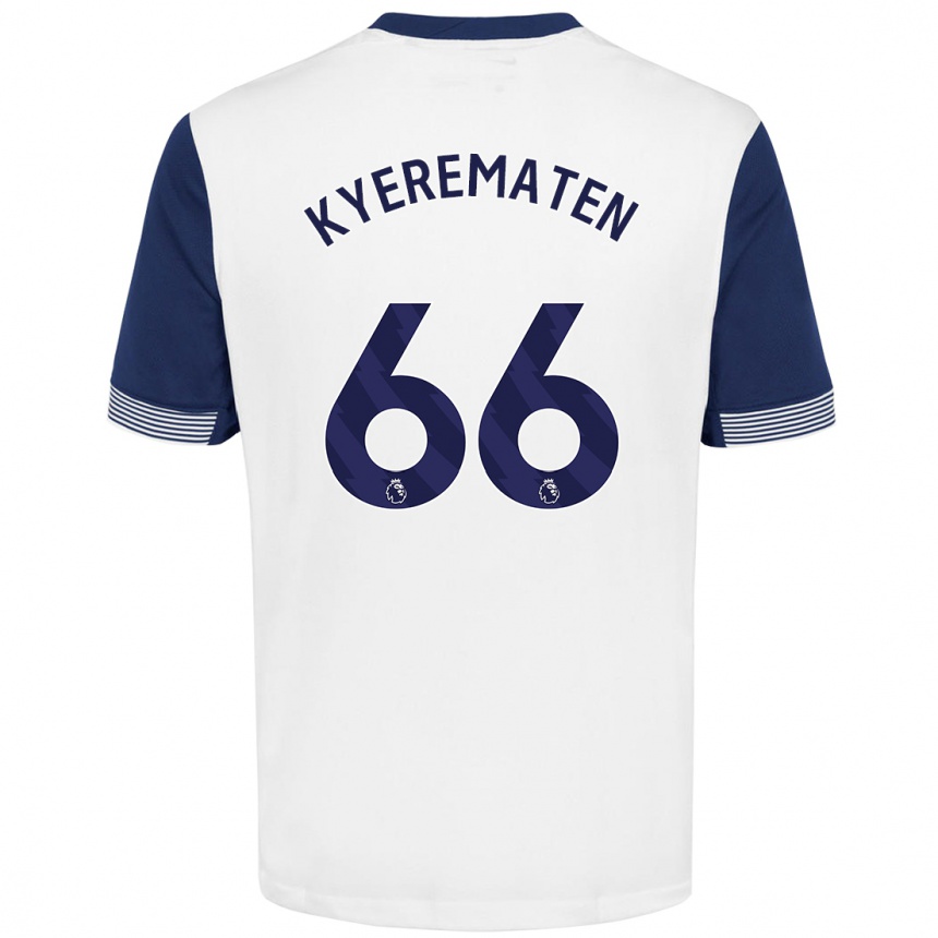 Enfant Football Maillot Rio Kyerematen #66 Blanc Bleu Tenues Domicile 2024/25