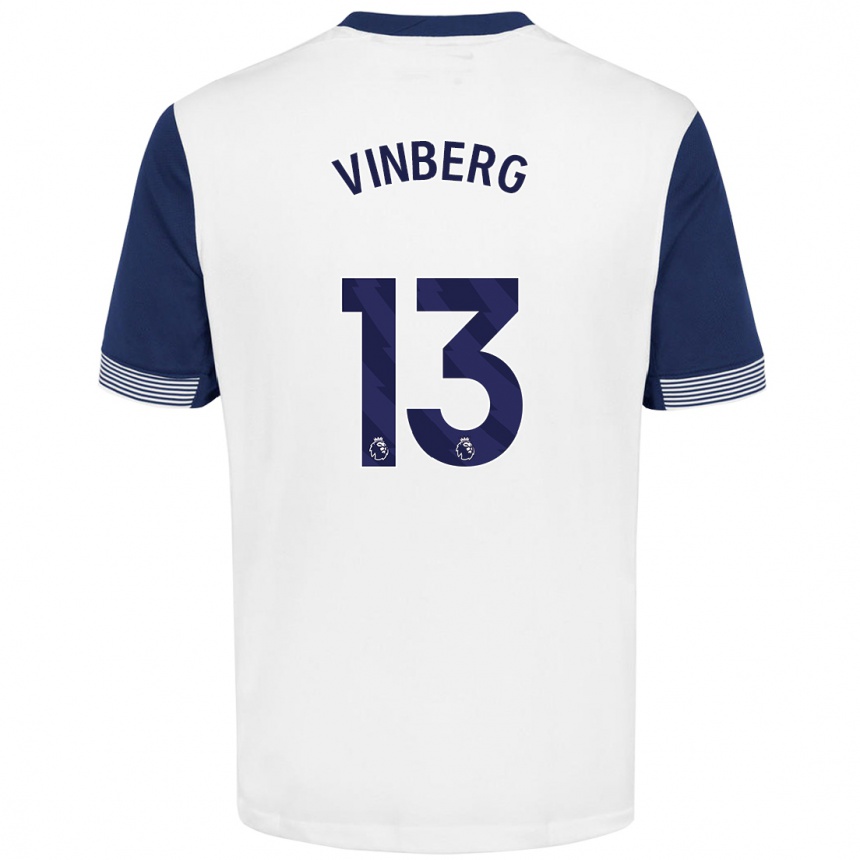 Enfant Football Maillot Matilda Vinberg #13 Blanc Bleu Tenues Domicile 2024/25