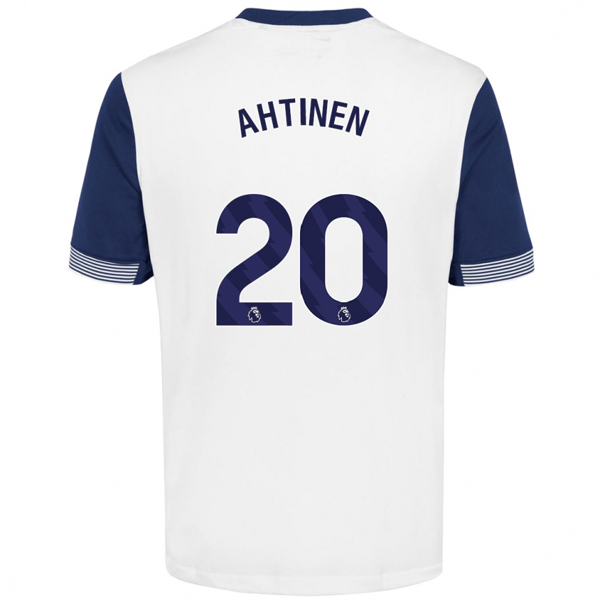 Enfant Football Maillot Olga Ahtinen #20 Blanc Bleu Tenues Domicile 2024/25