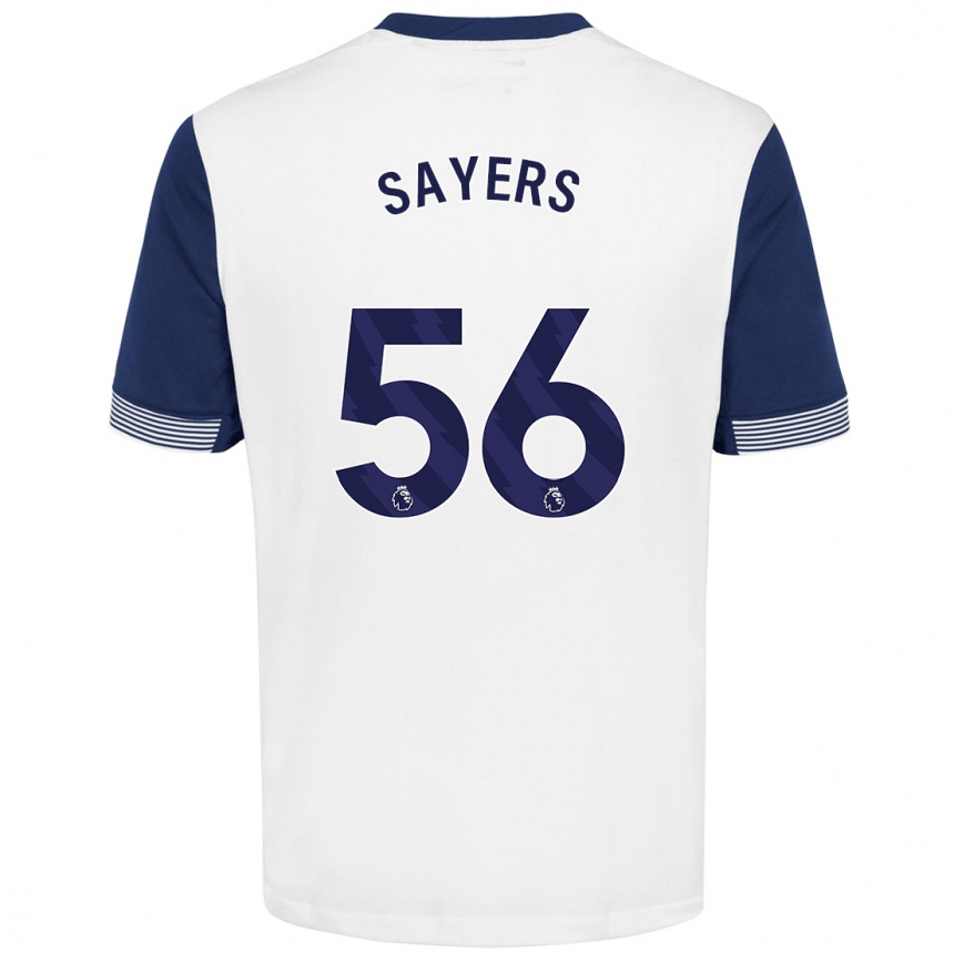 Enfant Football Maillot Charlie Sayers #56 Blanc Bleu Tenues Domicile 2024/25