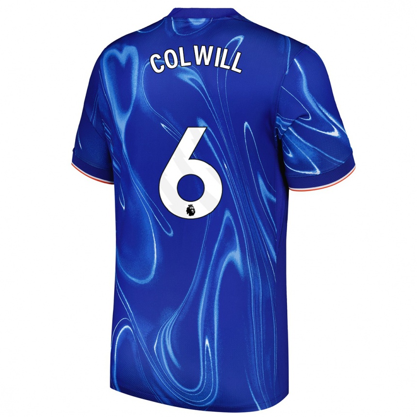 Enfant Football Maillot Levi Colwill #6 Bleu Blanc Tenues Domicile 2024/25