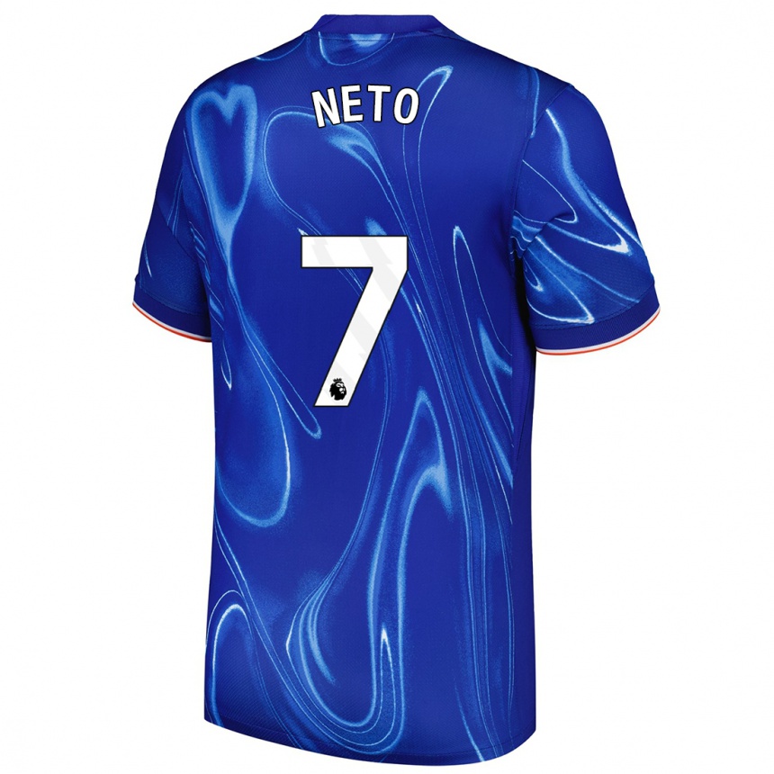 Enfant Football Maillot Pedro Neto #7 Bleu Blanc Tenues Domicile 2024/25