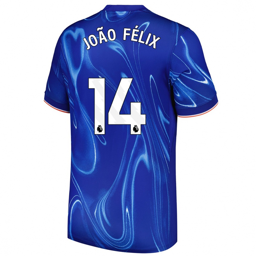 Enfant Football Maillot Joao Felix #14 Bleu Blanc Tenues Domicile 2024/25