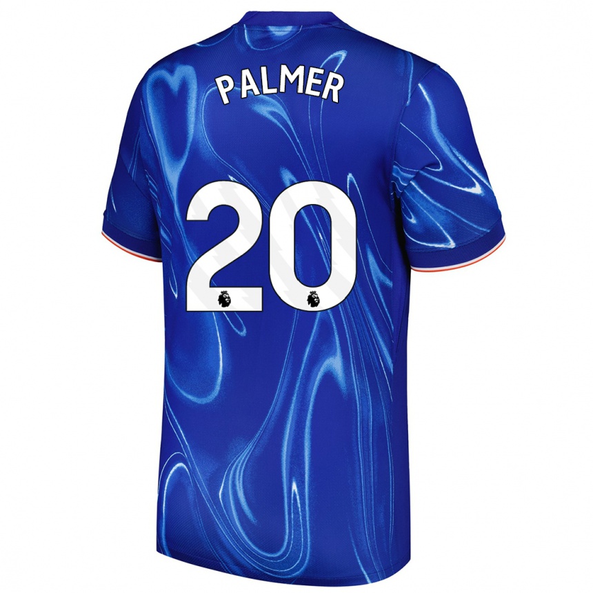 Enfant Football Maillot Cole Palmer #20 Bleu Blanc Tenues Domicile 2024/25