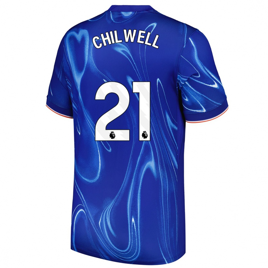 Enfant Football Maillot Ben Chilwell #21 Bleu Blanc Tenues Domicile 2024/25