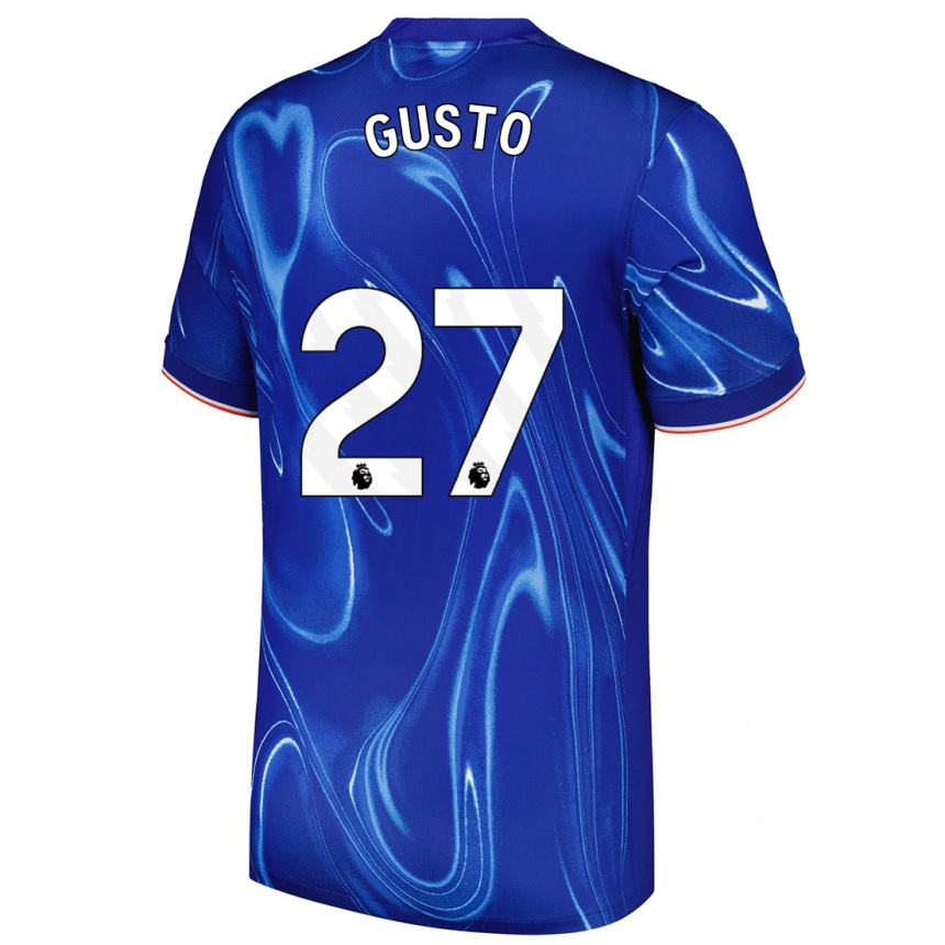 Enfant Football Maillot Malo Gusto #27 Bleu Blanc Tenues Domicile 2024/25