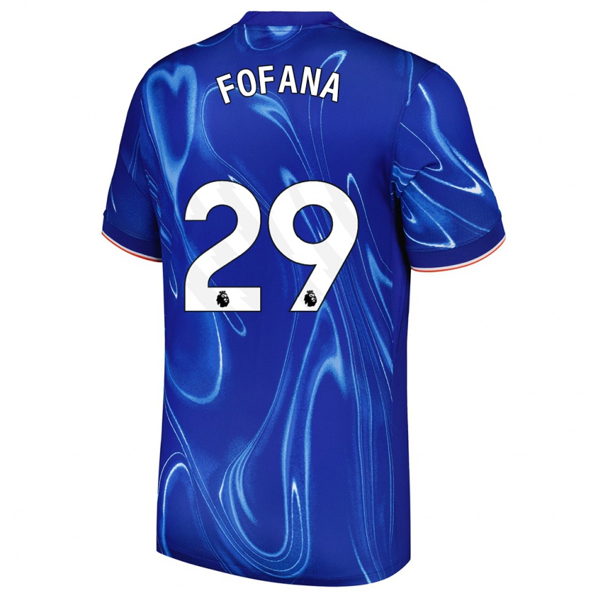 Enfant Football Maillot Wesley Fofana #29 Bleu Blanc Tenues Domicile 2024/25