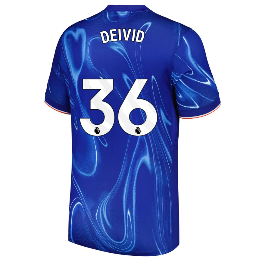 Enfant Football Maillot Deivid Washington #36 Bleu Blanc Tenues Domicile 2024/25