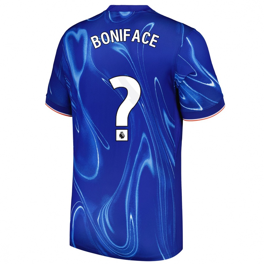 Enfant Football Maillot Somto Boniface #0 Bleu Blanc Tenues Domicile 2024/25