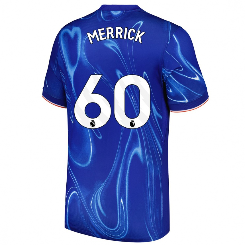 Enfant Football Maillot Max Merrick #60 Bleu Blanc Tenues Domicile 2024/25