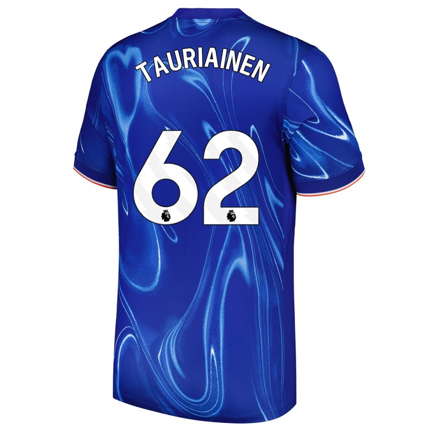 Enfant Football Maillot Jimi Tauriainen #62 Bleu Blanc Tenues Domicile 2024/25