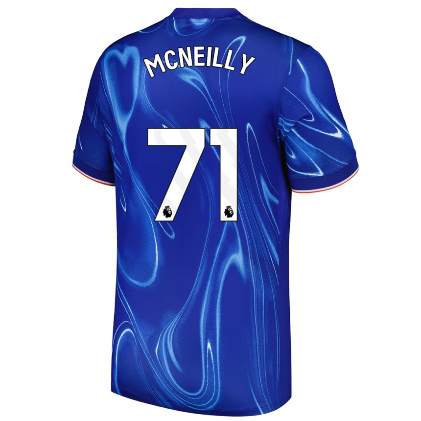 Enfant Football Maillot Donnell Mcneilly #71 Bleu Blanc Tenues Domicile 2024/25