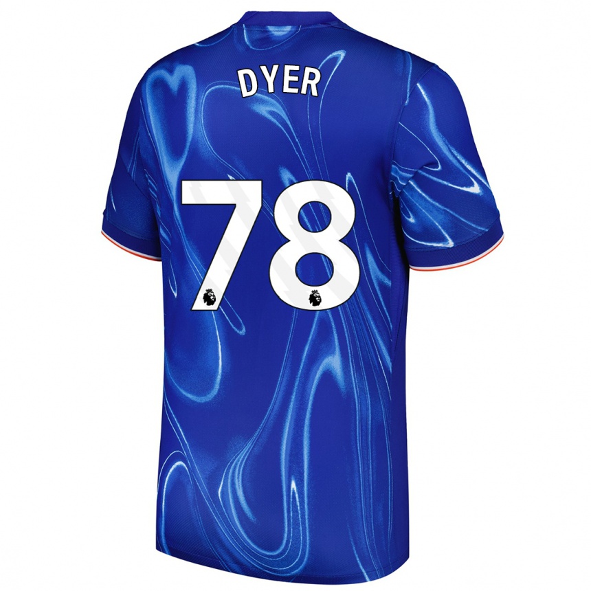 Enfant Football Maillot Kiano Dyer #78 Bleu Blanc Tenues Domicile 2024/25