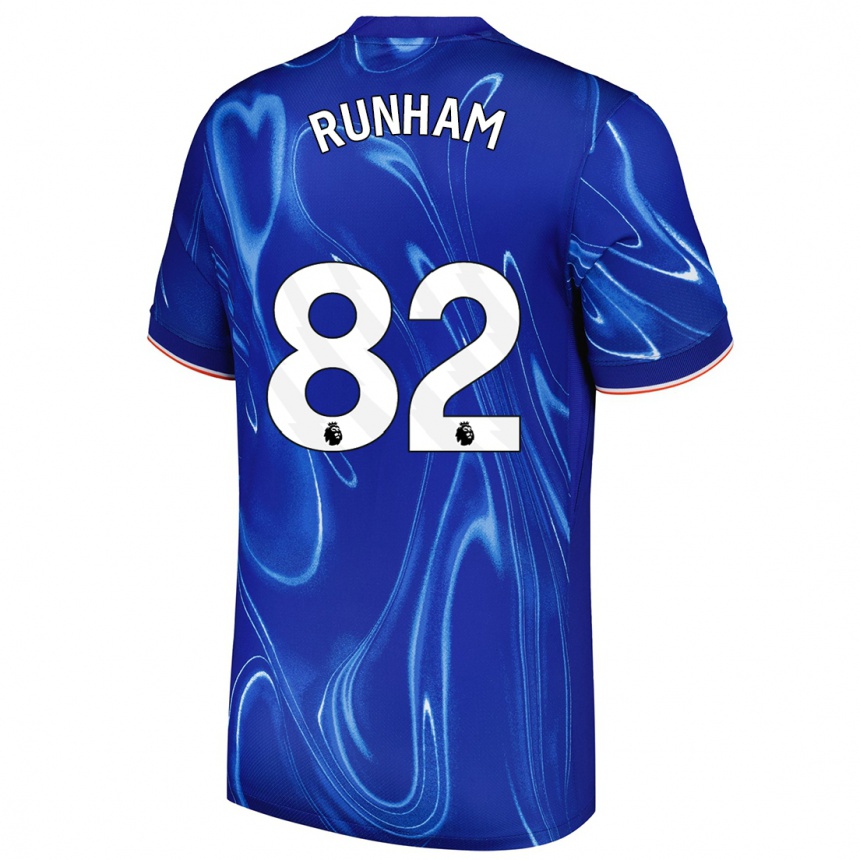 Enfant Football Maillot Frankie Runham #82 Bleu Blanc Tenues Domicile 2024/25