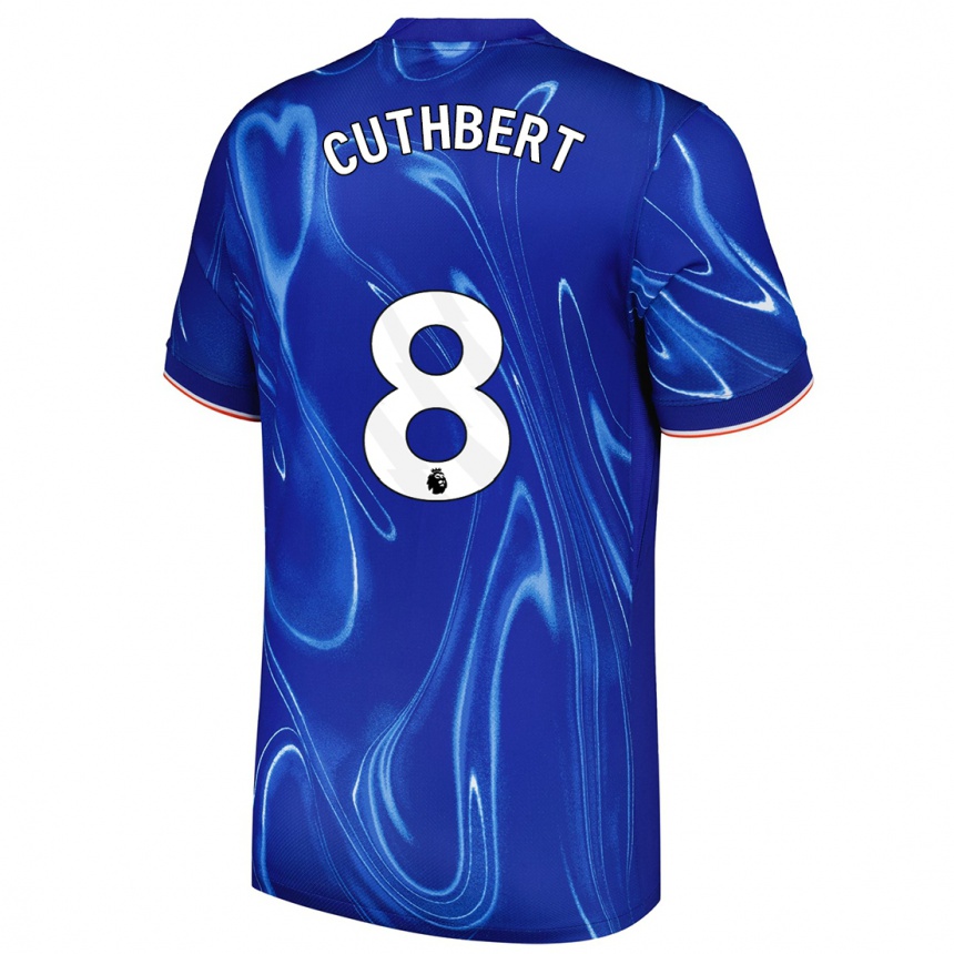 Enfant Football Maillot Erin Cuthbert #8 Bleu Blanc Tenues Domicile 2024/25