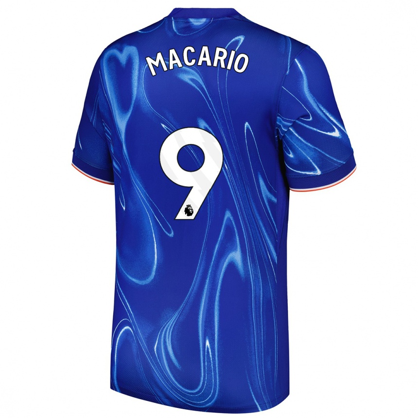 Enfant Football Maillot Catarina Macario #9 Bleu Blanc Tenues Domicile 2024/25